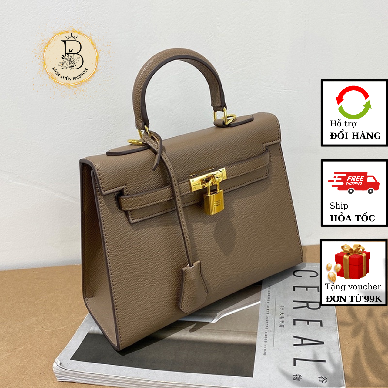 🌸 Túi xách nữ Túi hm size 25 túi hermès thết kế ổ khoá mạ vàng siêu thời trang 2024