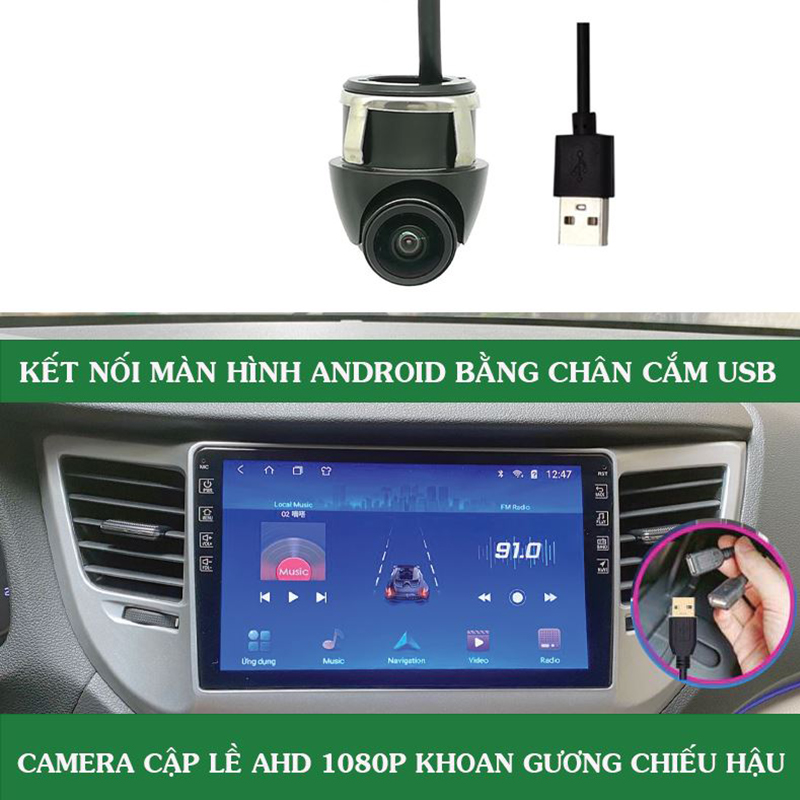 Camera Cập Lề USB Dùng Cho Màn Hình Android,Độ Phân Giải AHD 1080P