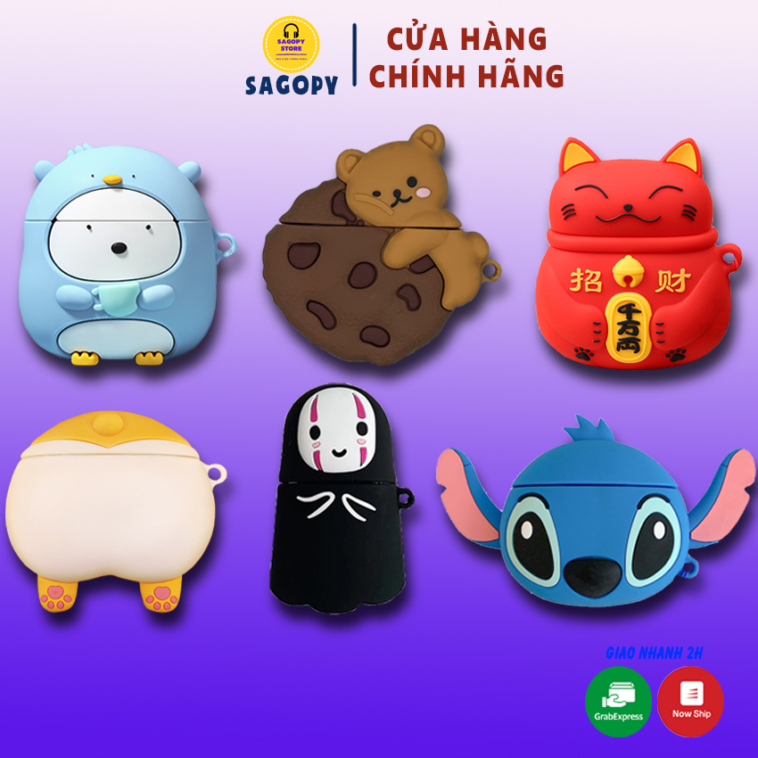 Ốp Airpods, vỏ case ipod i12/i11/i9 tws, hộp đựng bảo vệ tai nghe không dây bluetooth cute chống va đập Sagopy