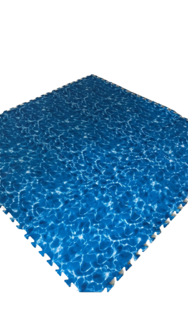 Bộ 4 Miếng Thảm Xốp  Lót Sàn hình sóng biển xanh dương 60x60/4 miếng