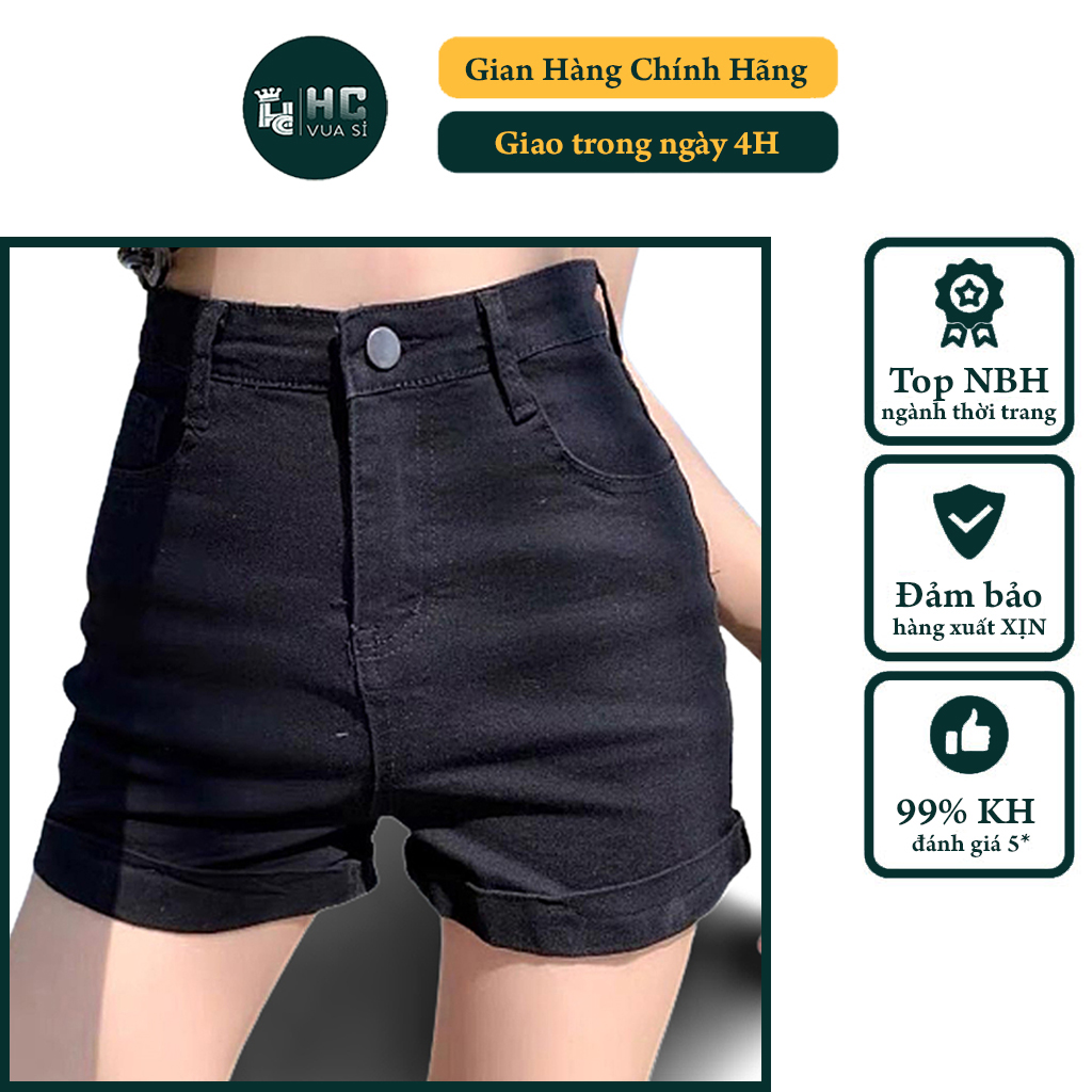 Quần đùi nữ kaki lật lai HCVUASI, quần short nữ chất kaki đẹp thoáng mát