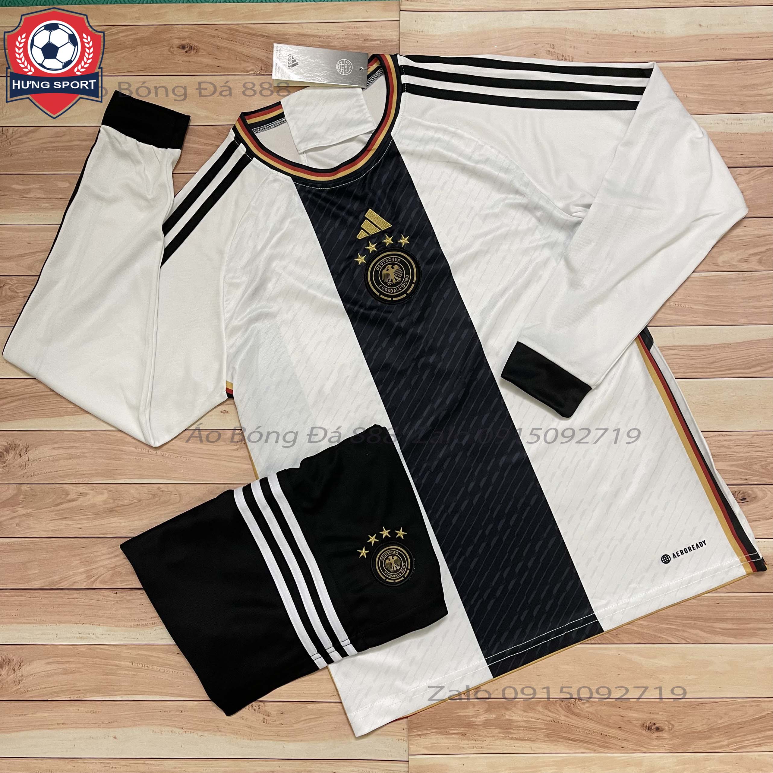 Áo Bóng Đá Áo Đá Banh Đội Tuyển Đức 2022 - Mẫu Dài Tay- Vải Polyester Gai Thái Cao Cấp