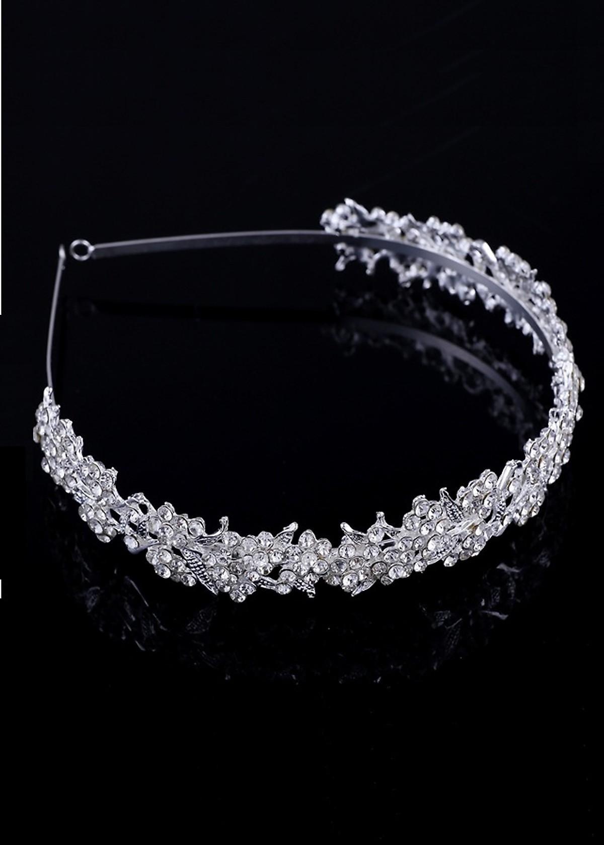 Bờm tóc công chúa hoa dây đính đá