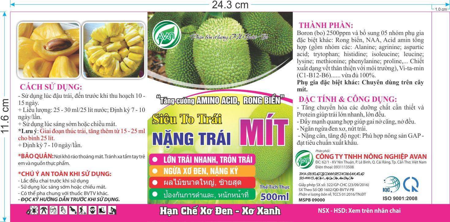 PHÂN BÓN LÁ LỚN TRÁI MÍT, HẠN CHẾ XƠ ĐEN, XƠ XANH, HẠN CHẾ ĐEN ĐẦU CUỐNG MÍT, DẦY CƠM, NẶNG KÝ, LỚN TRÁI MÍT