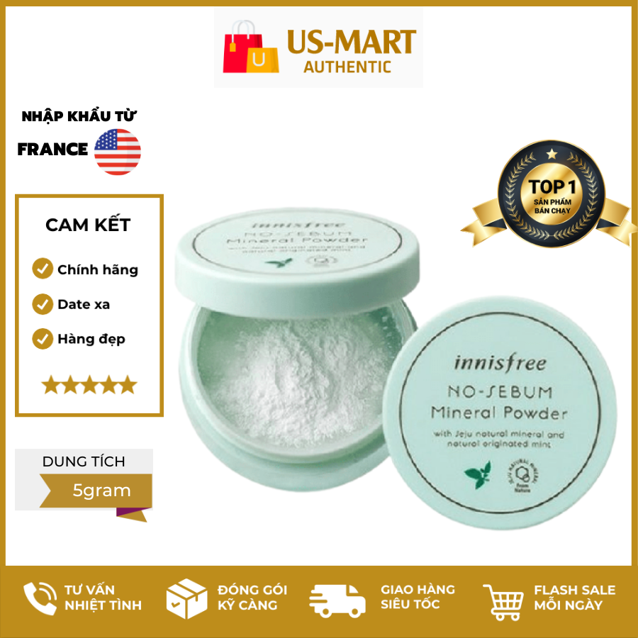 Phấn Phủ Bột Kiềm Dầu Innisfree No Sebum Mineral Powder