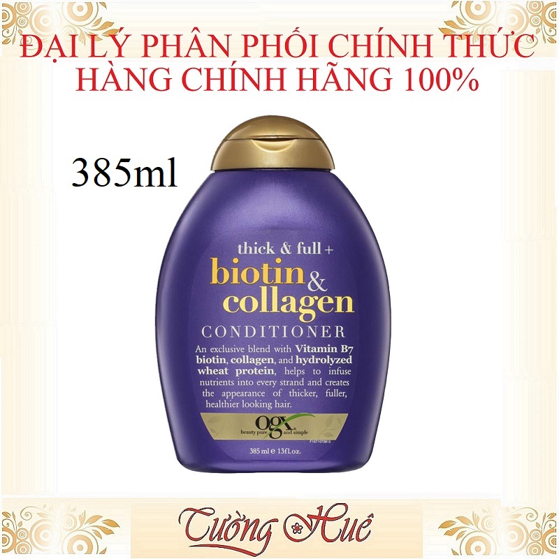 Dầu xả OGX Biotin & Collagen Thick & Full - 385ml