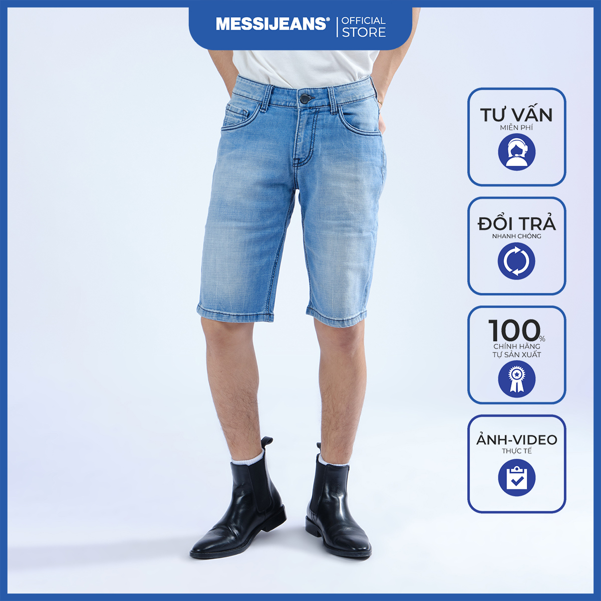 Quần Short Jean Nam MESSI SJM1135-20