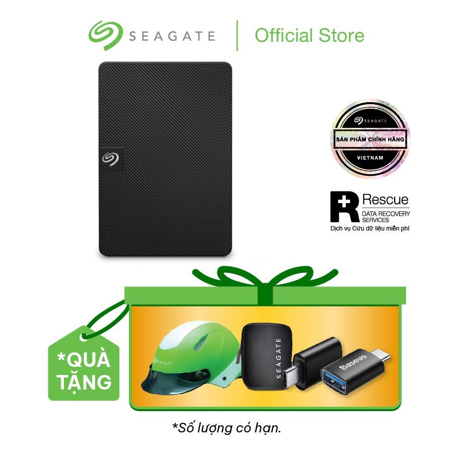 Ổ Cứng Di Động HDD Seagate Expansion Portable 2.5" USB3.0  1TB/1.5TB/2TB/4TB/5TB + Phục Hồi Dữ liệu Rescue