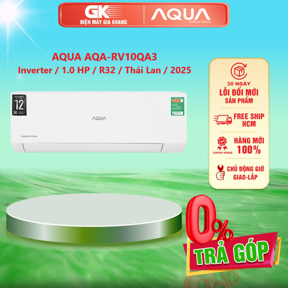 AQA-RV10QA3 / AQA-RV13QA3 - Máy lạnh AQUA Inverter 1 HP / 1.5 HP - GIAO TOÀN QUỐC
