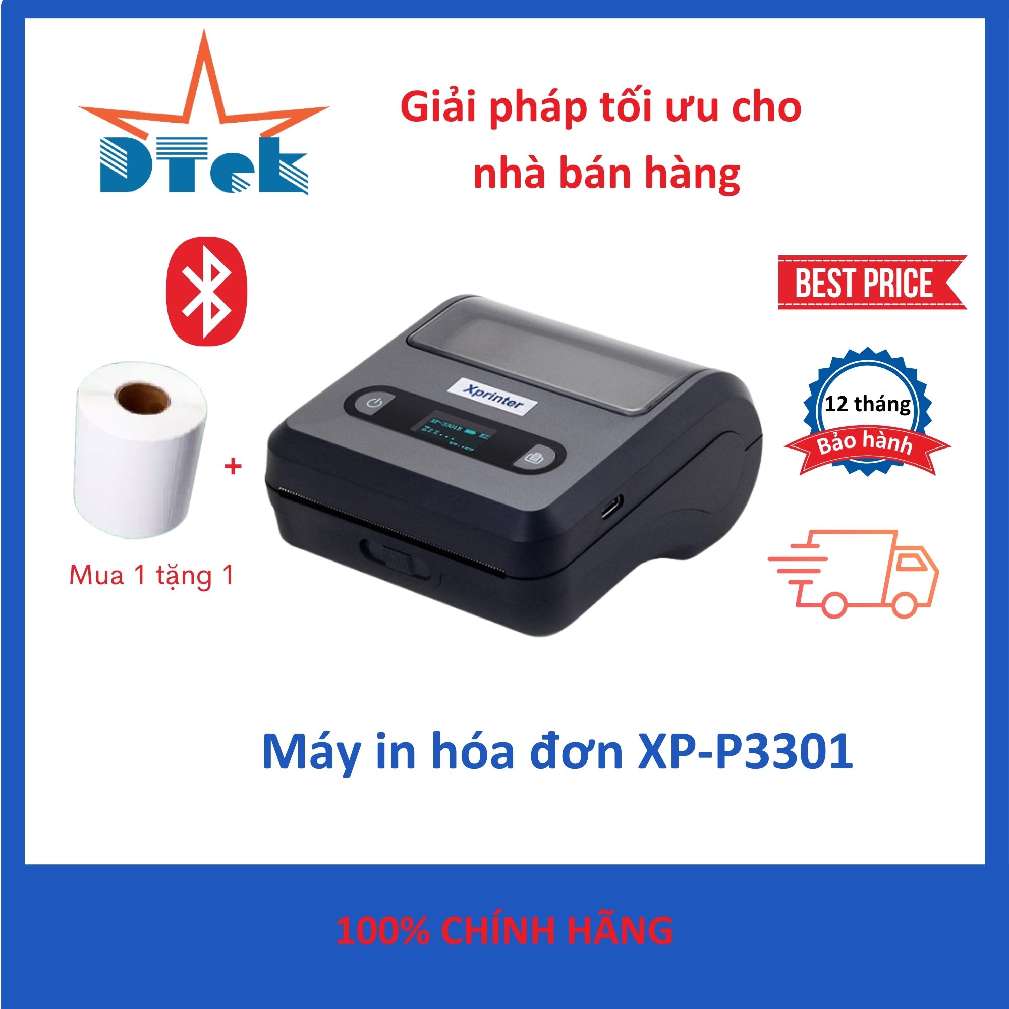 Máy in hóa đơn xp-p3301 | dtek