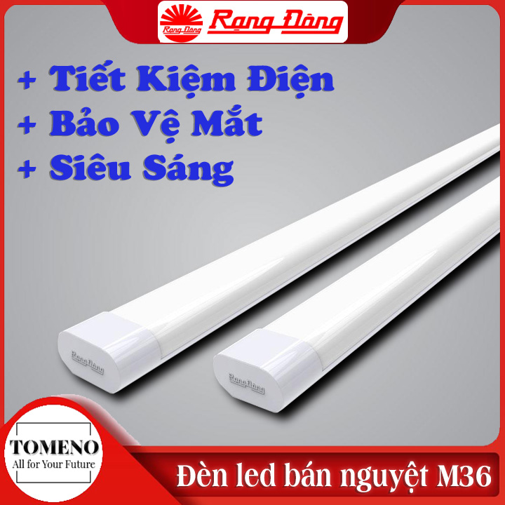 ( Bảo hành 12 Tháng chính hãng )  Đèn tuýp Led bán nguyệt Rạng Đông M36 siêu sáng chống bụi 1.2m - 0.6m Bảo vệ mắt , đèn led bán nguyệt rạng đông , đèn tuýp 1m2 siêu tiết kiệm điện , đèn tuýp led trần ánh sáng trắng