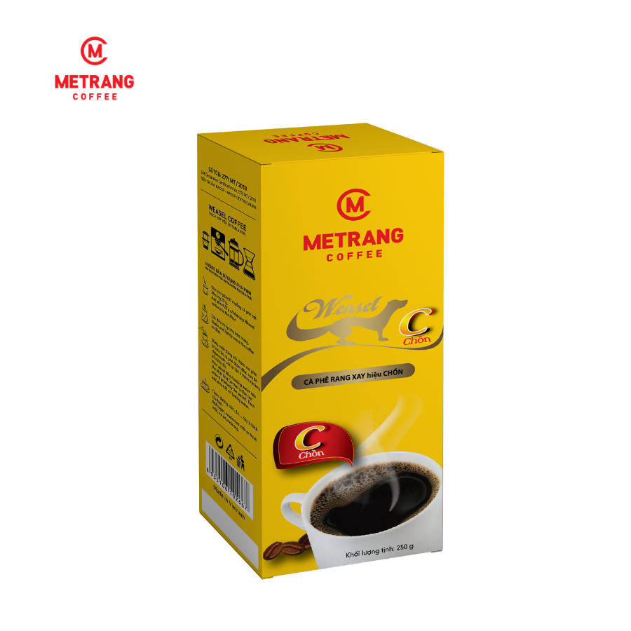 Cà phê Chồn rang xay - Mê Trang - Hộp bột 250g Hút Chân Không