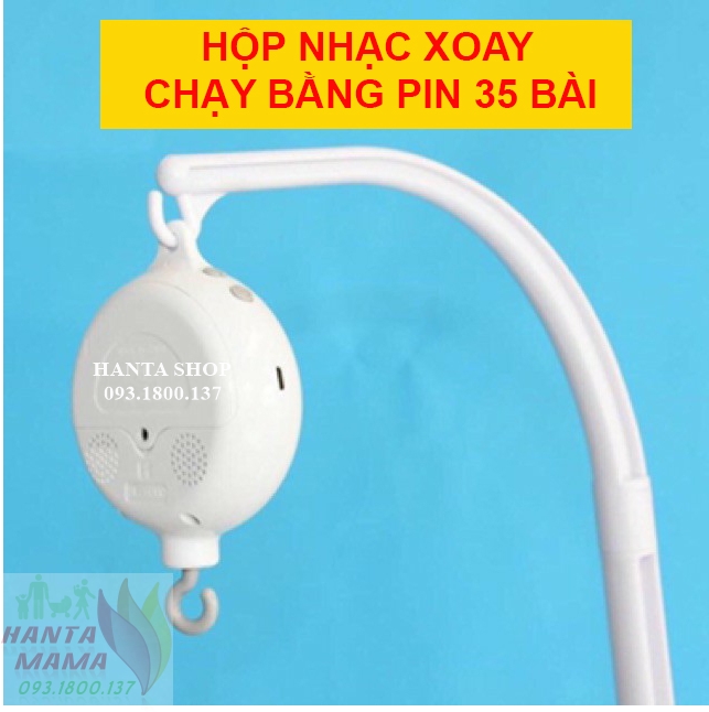   HCM Hộp nhạc tự xoay 35 bài treo nôi cũi 