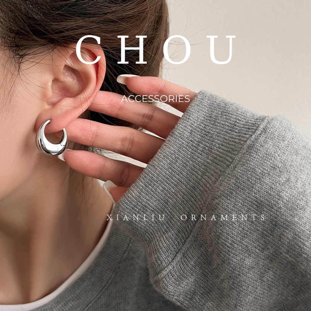 Bông tai, khuyên tai basic oval | chou accessories |