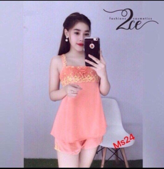 Đồ bộ thun lạnh 3 size 45-65kg hai dây thời trang