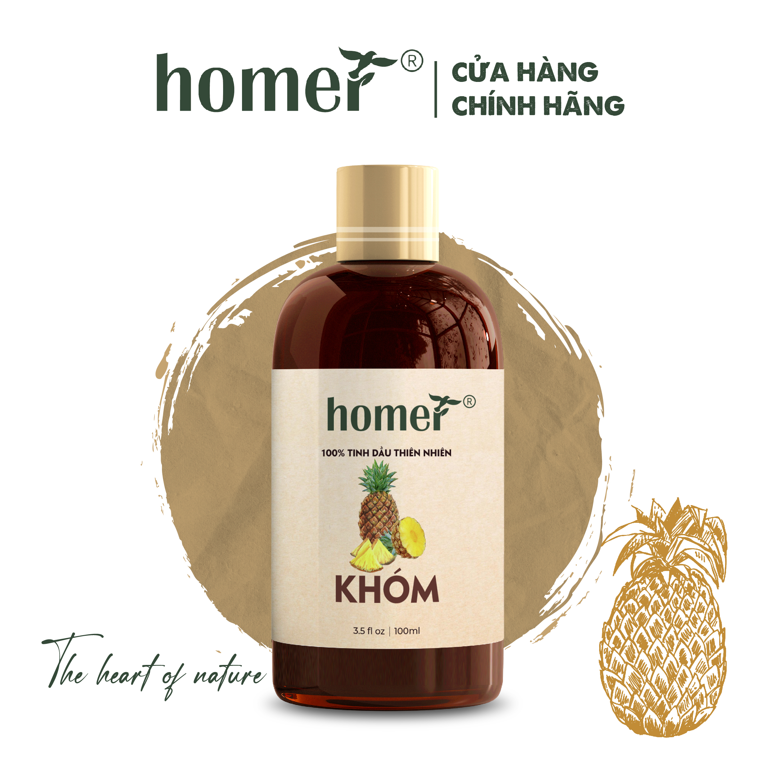 Tinh dầu khóm homer 20ml/ 100ml - tinh dầu trái cây xông thơm phòng, thư giãn, khử mùi hiệu quả