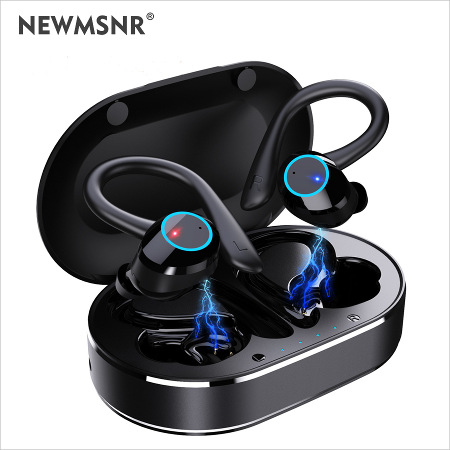 Newmsnr Treo Tai Không Dây Earbuds 9D Surround Âm Thanh Móc Tai Được Xây Dựng Trong Mic Bluetooth Tai Nghe Âm Bass Mạnh Mẽ Tai Nghe Tiếng Ồn Noise Cancelling Tai Nghe nâng cấp Bluetooth5.0 Thể Thao Tai Nghe