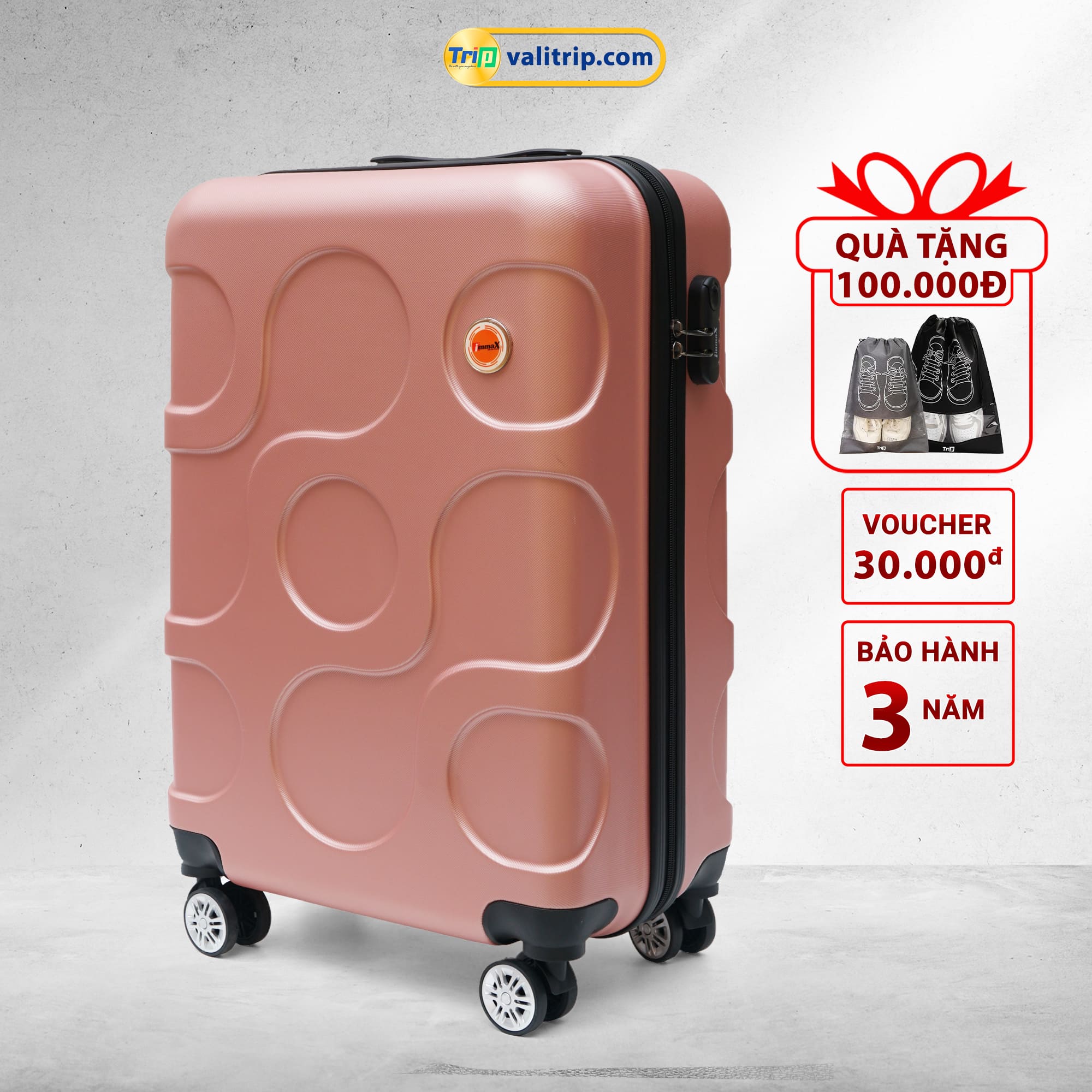 Vali nhựa immaX X12/ Vali du lịch size 20inh xách tay máy bay