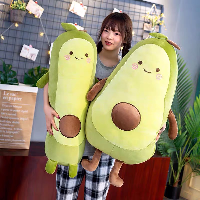 Gấu bông trái bơ tròn - dài nhỏ giá rẻ cho bé xinh cute, mềm mịn đáng yêu, dễ thương, độc lạ và ngộ nghĩnh - đủ size 25cm - 35cm - 50cm - 75cm - 95cm