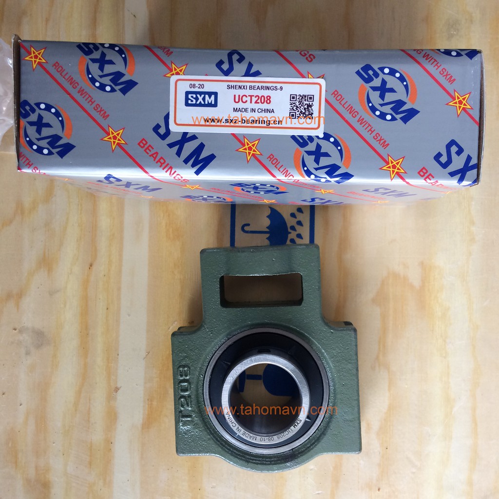 Gối Đỡ Vòng Bi trục 40mm, dạng treo có thể điều chỉnh khoảng cách trục, UCT208