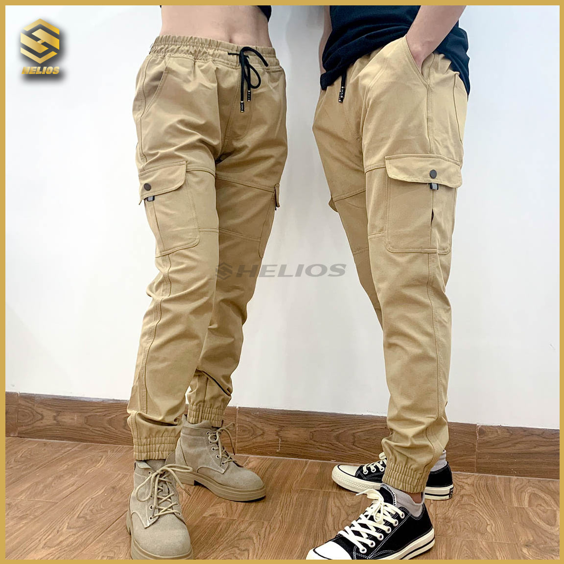 Quần jogger kaki túi hợp lưng thun bó chân nam nữ cao cấp