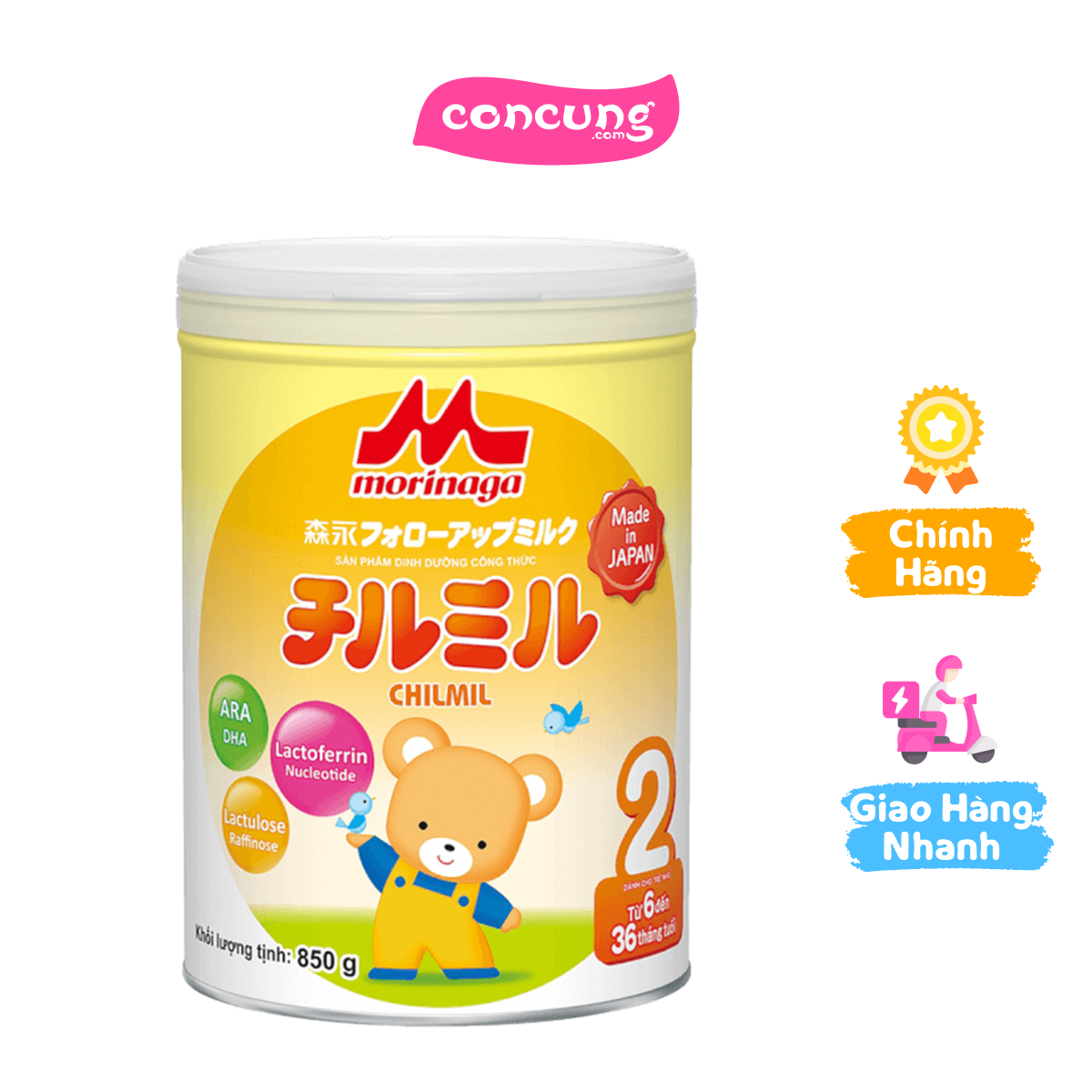 Morinaga số 2 , 6-36 tháng, 850g