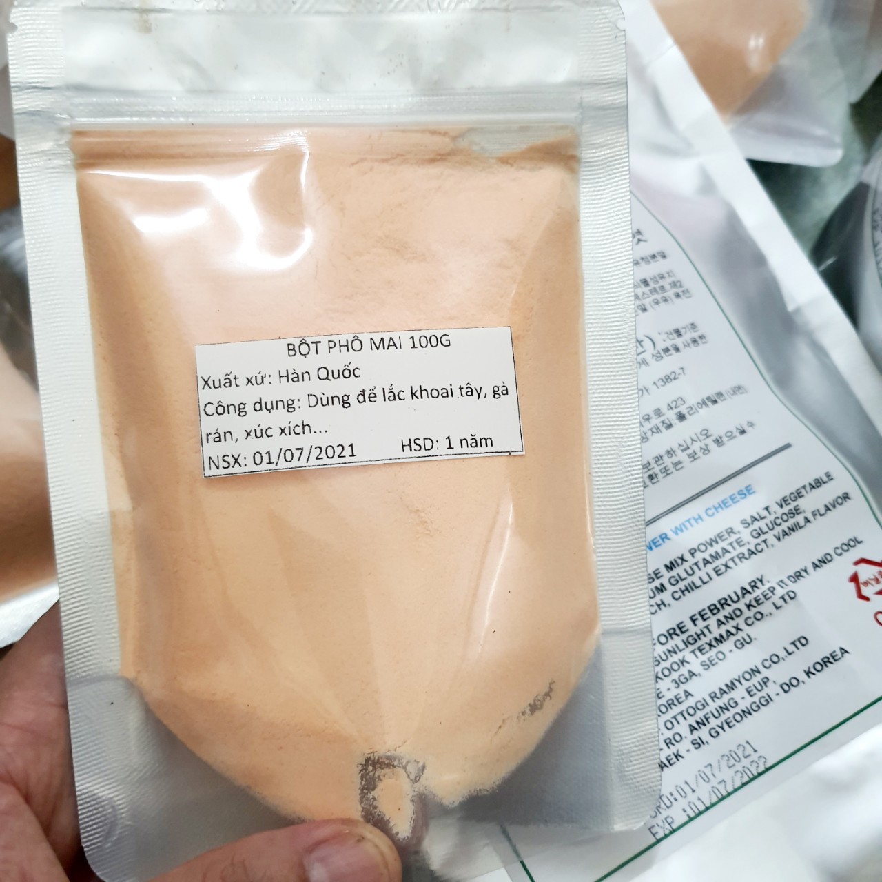 Bột phô mai lắc Hàn Quốc 100g - lắc gà, lắc khoai tây, lắc bắp rang bơ