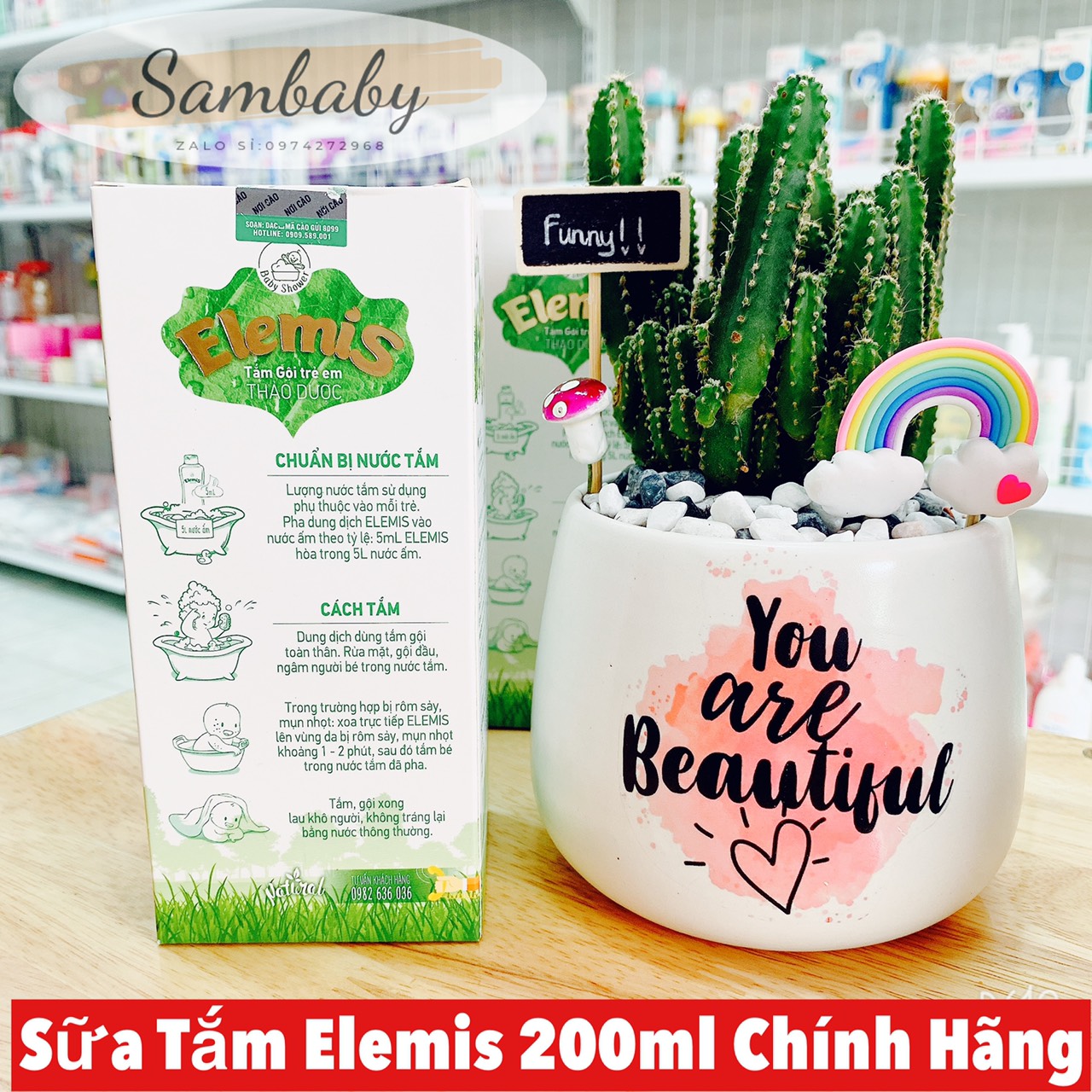 Sữa tắm gội thảo dược Elemis 200ml Chính Hãng date 2022,Trị rôm sảy mụn nhọt cho bé sơ sinh