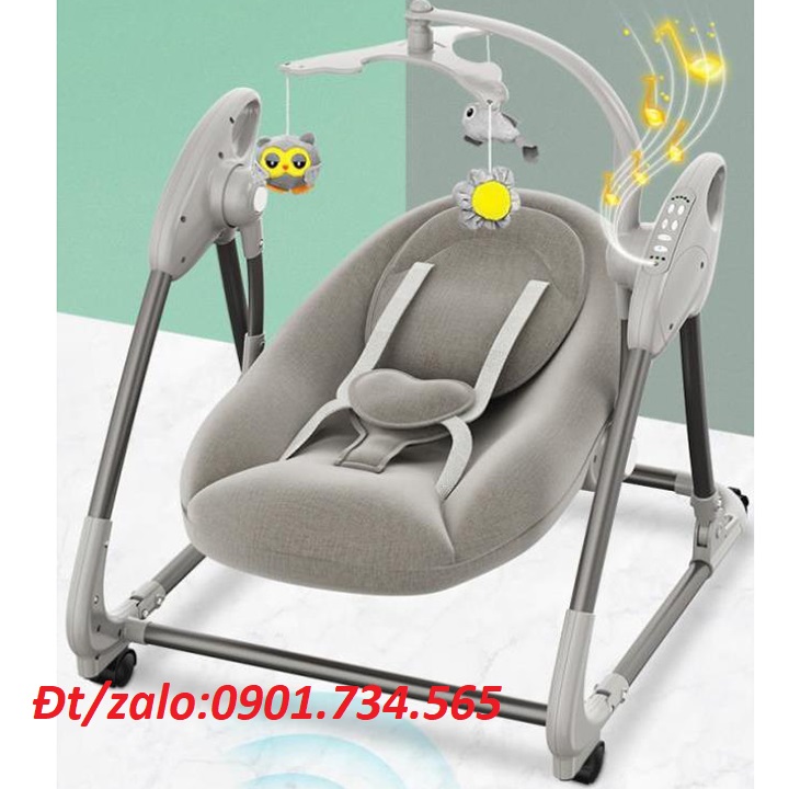 Nôi rung điện cho bé - Điều khiển từ xa, Hẹn giờ, nhiều chế độ