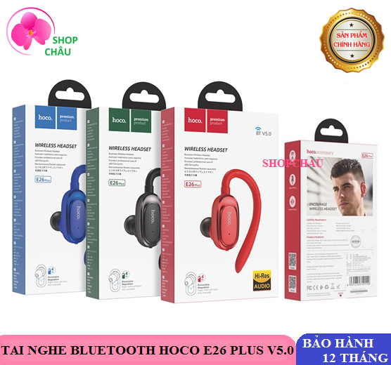 Tai nghe thể thao bluetooth hoco e26 plus v5.0 - tai nghe móc tai - bh 12 tháng