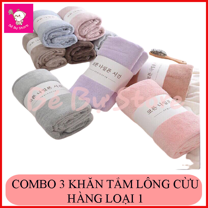 Combo 3 Khăn lông cừu Hàn Quốc cao cấp