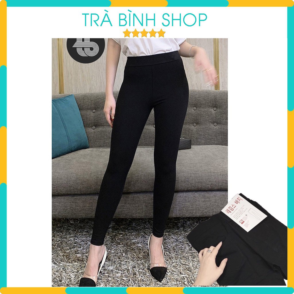 Quần Legging Nữ Uni Nâng Mông Tôn Dáng Cạp Cao Có Túi Thun Ôm Siêu Co Dãn 4 Chiều Có Hộp VNXK