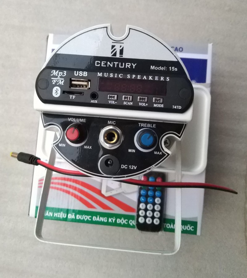 Loa nén liền amly 12v có hỗ trợ thẻ nhớ - bluetooth-loa bán hàng rong-loa phóng thanh ngoài trời - giá 1 loa