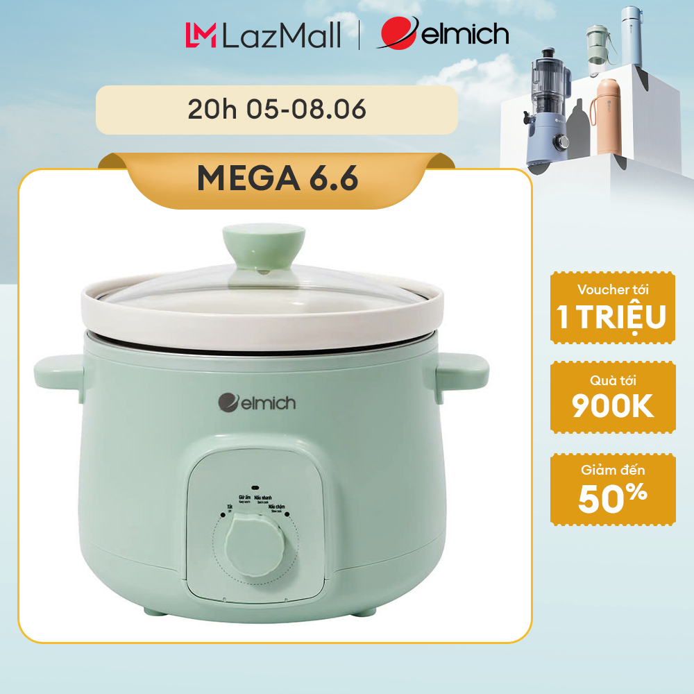 (Chỉ 15-17.07)Nồi nấu chậm Elmich 3L SCE0489