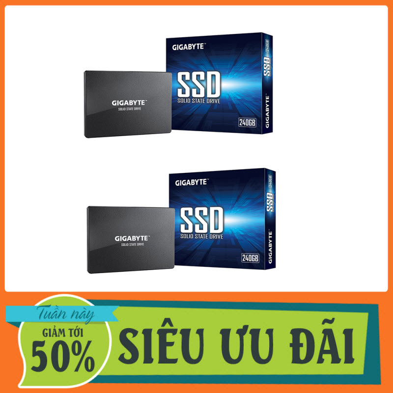 [HCM][Hãng Phân Phối Chính Thức] Combo 2 Ổ cứng SSD Gigabyte 240GB SATA 25 inch (Đoc 500MB/s Ghi 420MB/s) - Bảo Hành 5 Năm