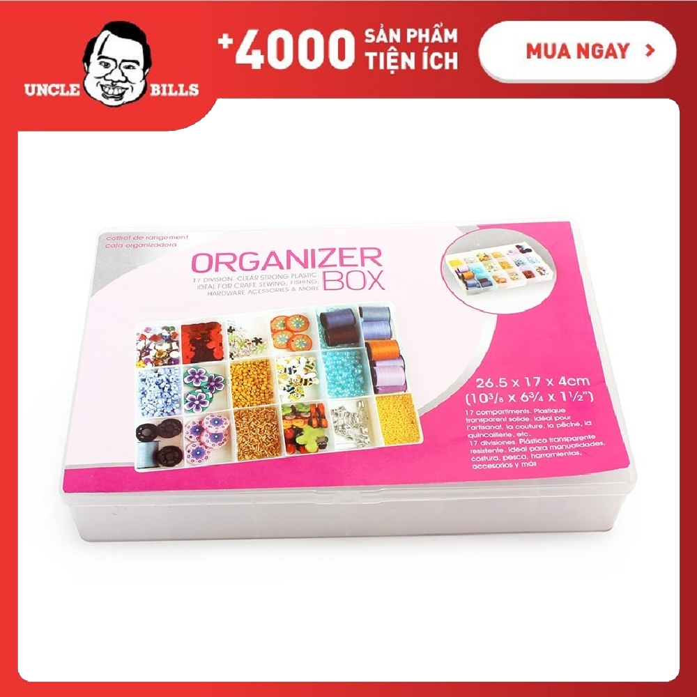 Hộp nhựa phân loại 17 khoanh uncle bills qe0083