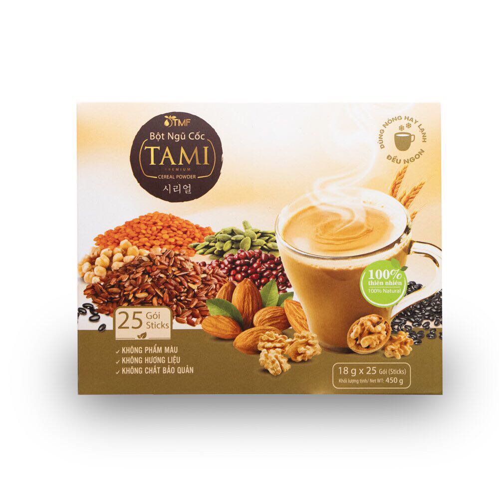 Bột ngũ cốc dinh dưỡng tami 450 gram 25 gói
