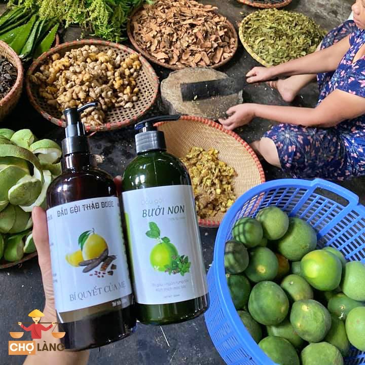 Combo dầu gội bồ kết + vỏ bưởi