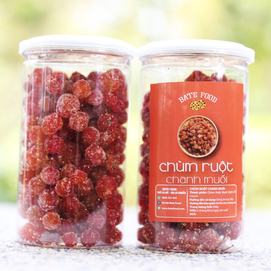 Chùm Ruột Sấy Chanh Muối Vị Chua Ngọt Cay 500g/Hũ