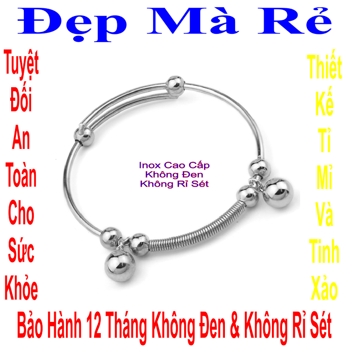 Vòng kiềng chân trẻ em inox Đẹp Mà Rẻ cách điệu bi cá tính - An toàn cho trẻ - Cam kết 1 đổi 1 nếu hoen , gỉ sét