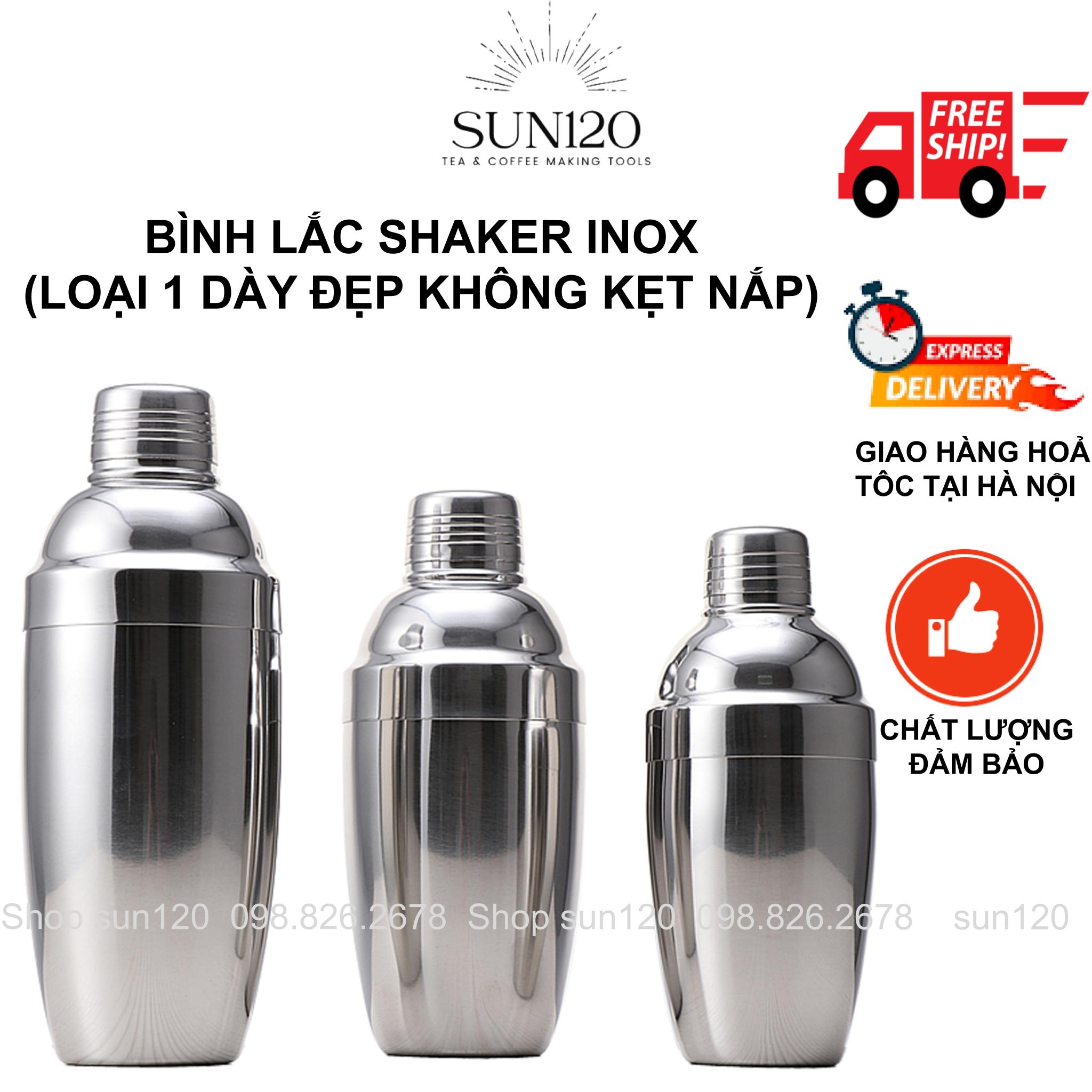 Bình lắc pha chế shaker cocktail trà sữa inox dụng cụ pha chế trà sữa cafe inox