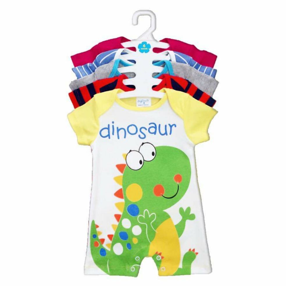 Set 5 áo liền quần dành cho bé trai baby wear sơ sinh đến 12 tháng