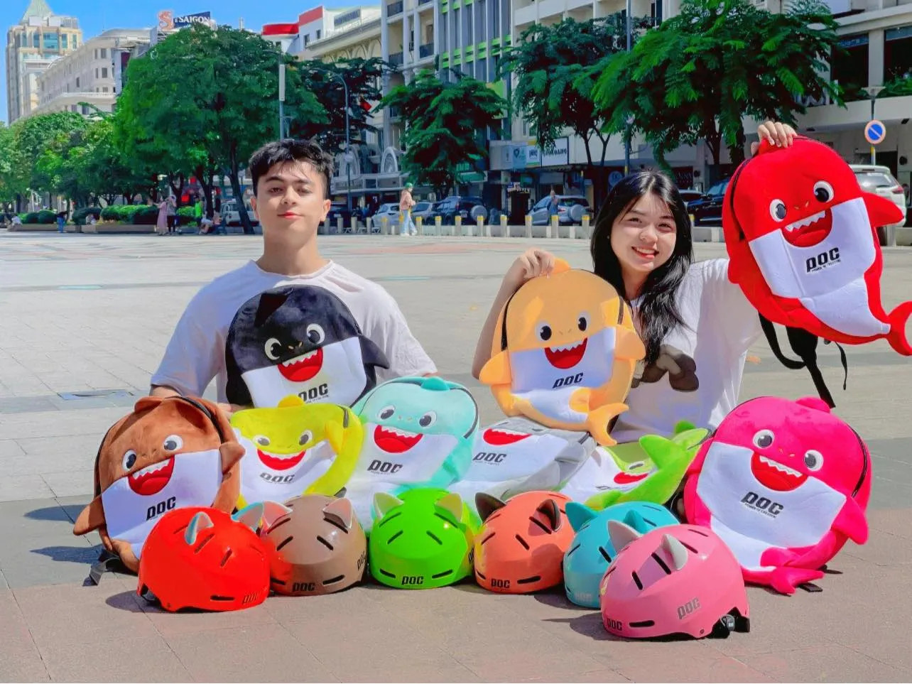Balo poc cá mập baby shark siêu dễ thương