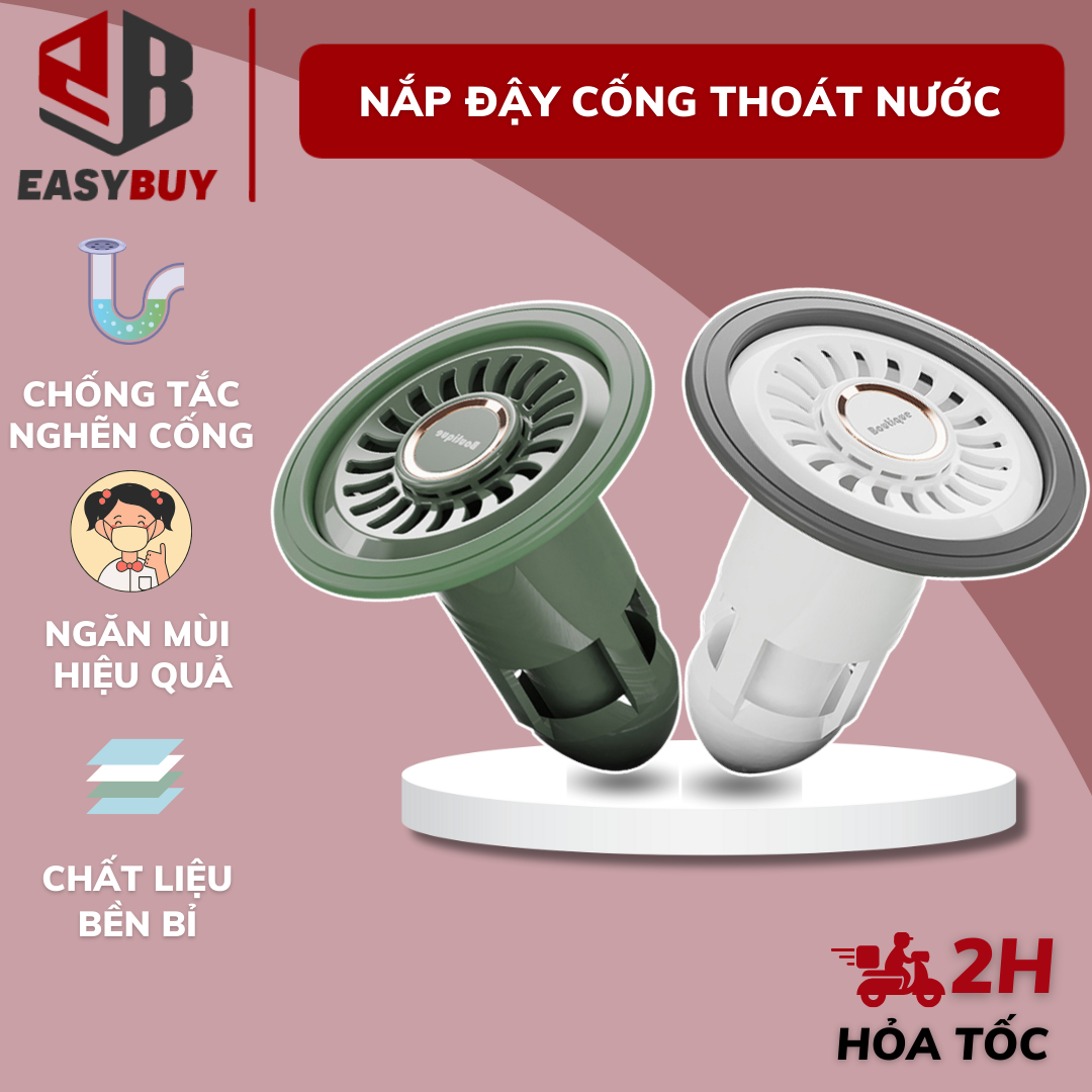 Bộ nắp ga thoát sàn bc025 ngăn mùi hôi cống ngăn côn trùng trào ngược