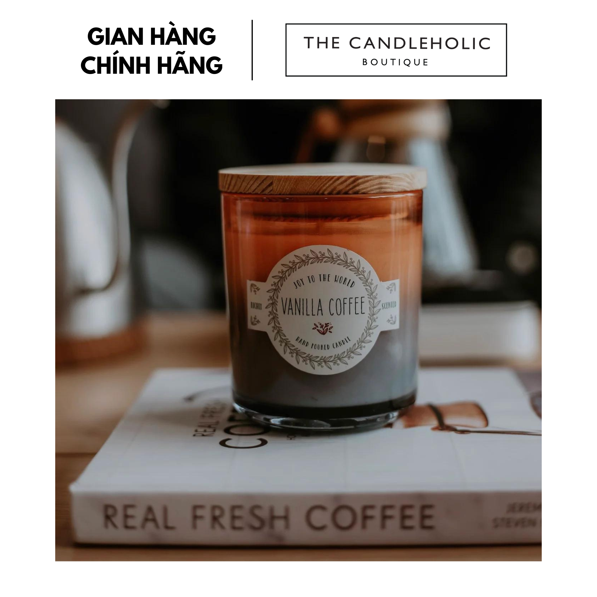 Nến thơm the candleholic vanilla coffee