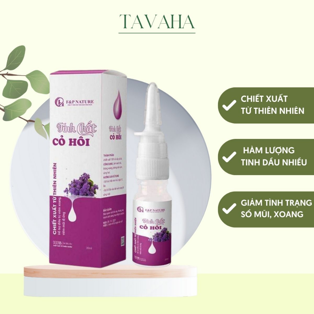 Tinh chất cỏ hôi f&p nature 100% từ thiên nhiên hỗ trợ xoang mũi dị ứng - 30ml