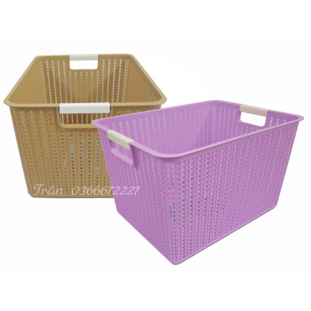 Rổ đan không nắp size đại nhiều màu