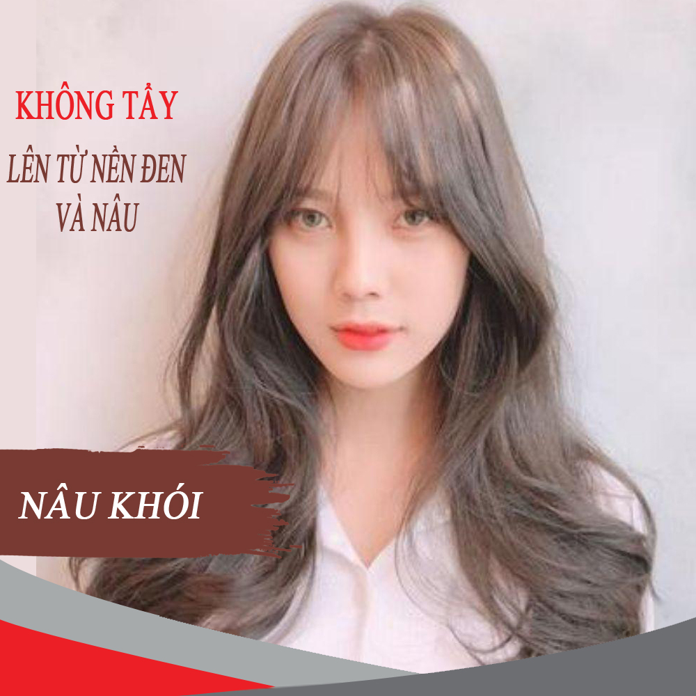 Tuýp nhuộm tóc tại nhà nâu khói không tẩy-Tặng oxy