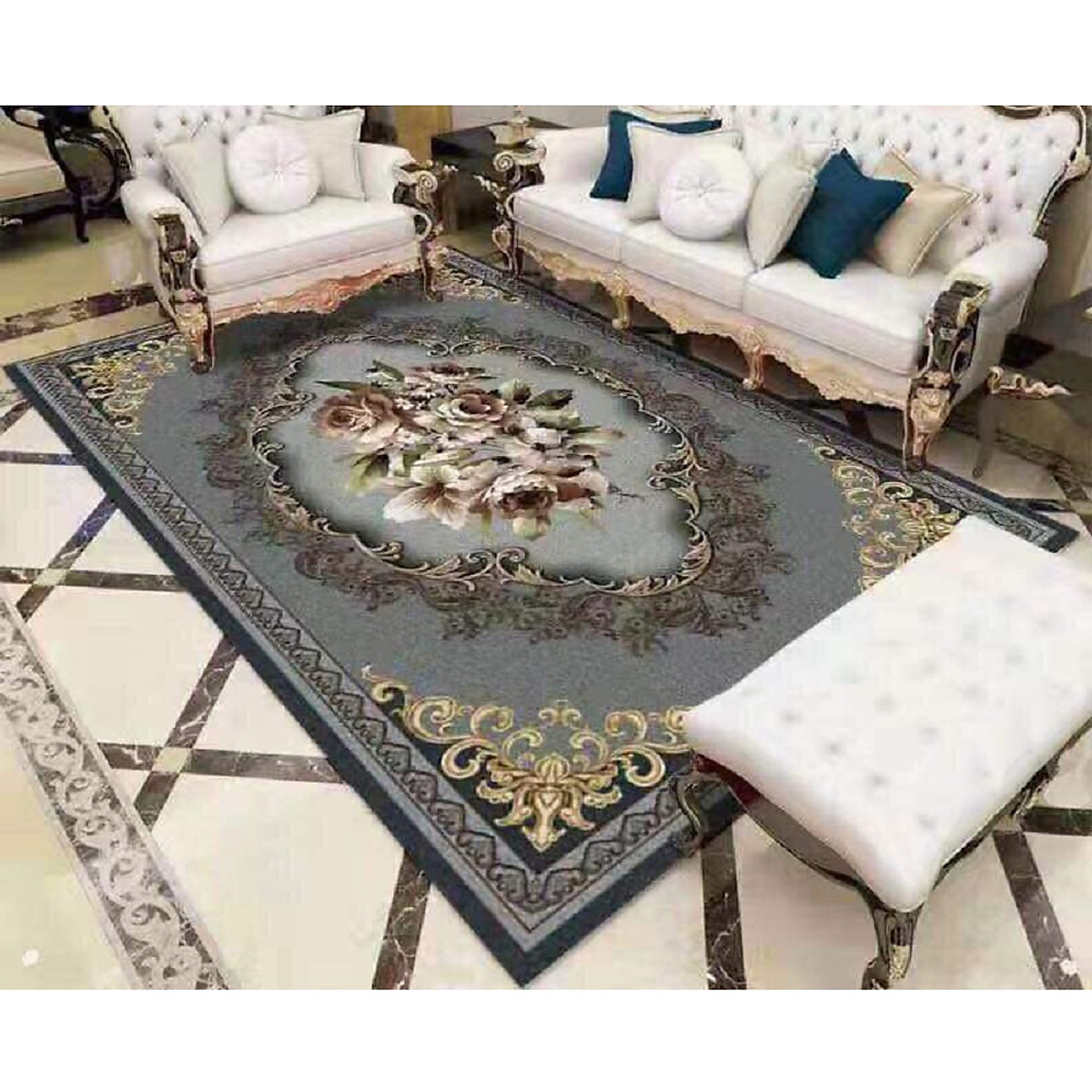 Thảm trải sàn Sofa sang trọng hiện đại trang trí phòng khách Bali in 3D Nhung nỉ lì cao cấp BL09 - Khối tròn vàng Thảm Trang trí, Thảm trải sàn, Thảm sofa, thảm phòng khách, Tham trang trí, Thảm Trải, Thảm Lông,Thảm Bali