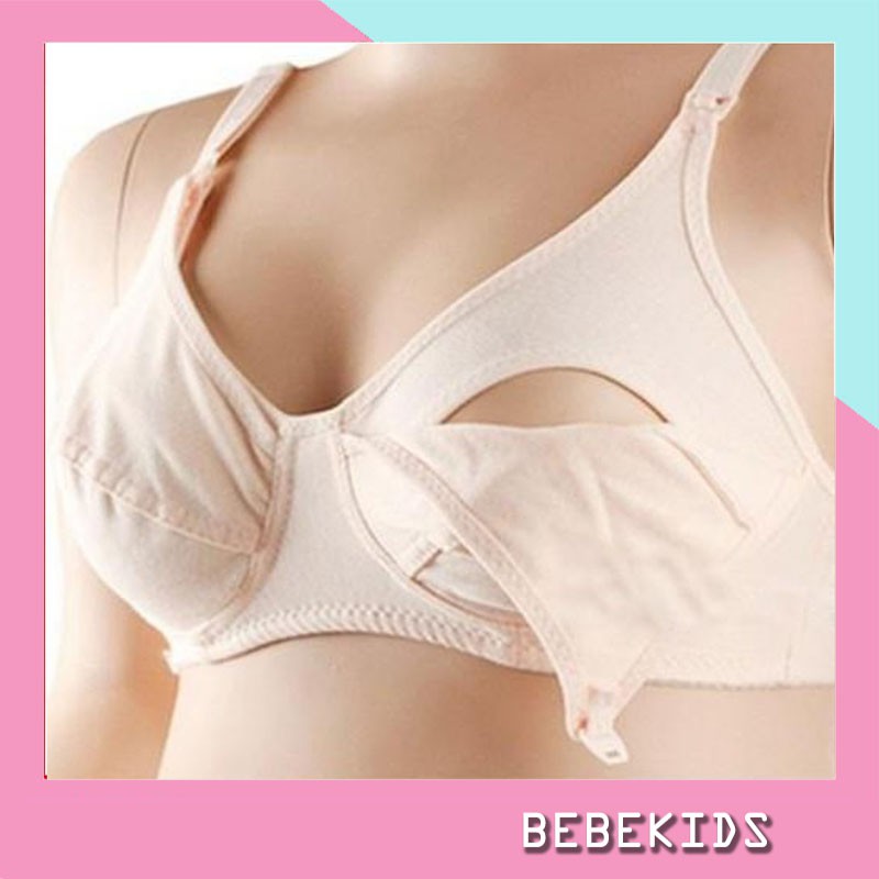 Áo ngực cho con bú KHÔNG ĐỆM LÓT - Áo lót bầu mặc thoải mái sau sinh và cho cn bú tiện lợi size 36-42